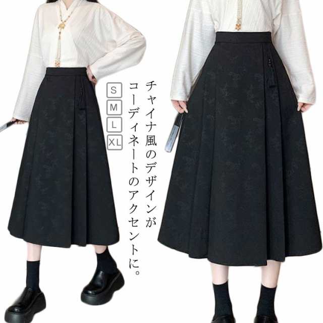 ラップ レディース プリーツ マミアンスカート スカート 巻きスカート プリント柄 ？ロング丈 サーキュラースカート プリーツスカート 体型カバー ハイウェスト チャイナドレス ロングスカート 民族風